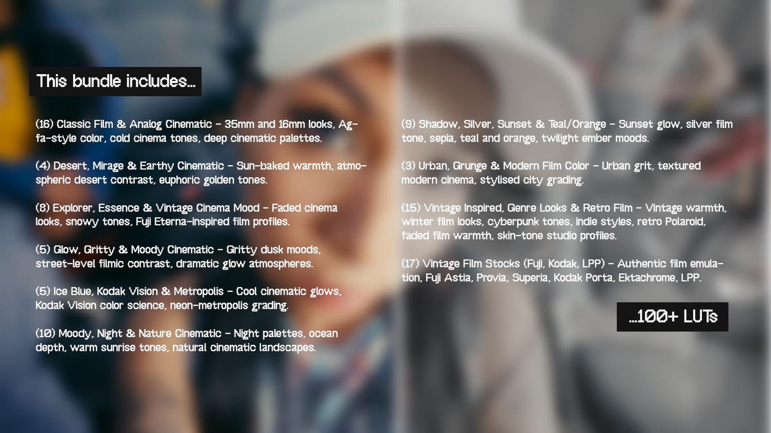 Cinematic LUTs Master Bundle — 100+ LUTs Pack | Instant Download